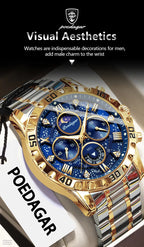 Poedagar Luxury Man Watch Waterproof Luminous.