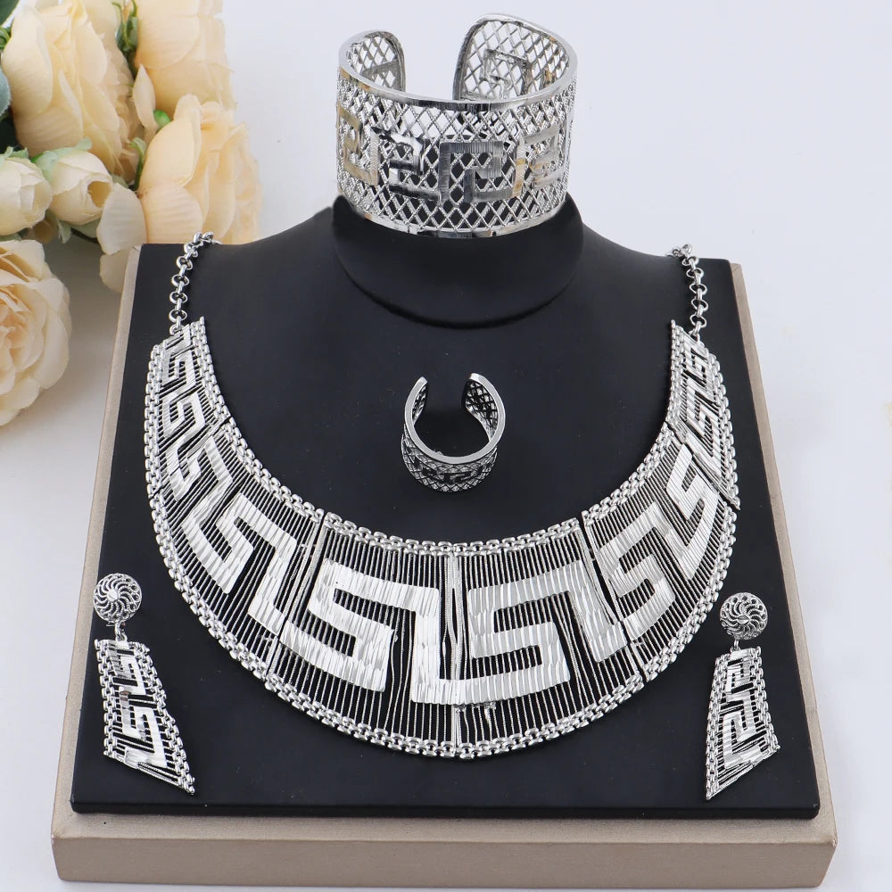 Mode Frau Luxus 18K Vergoldeter Schmuck Set