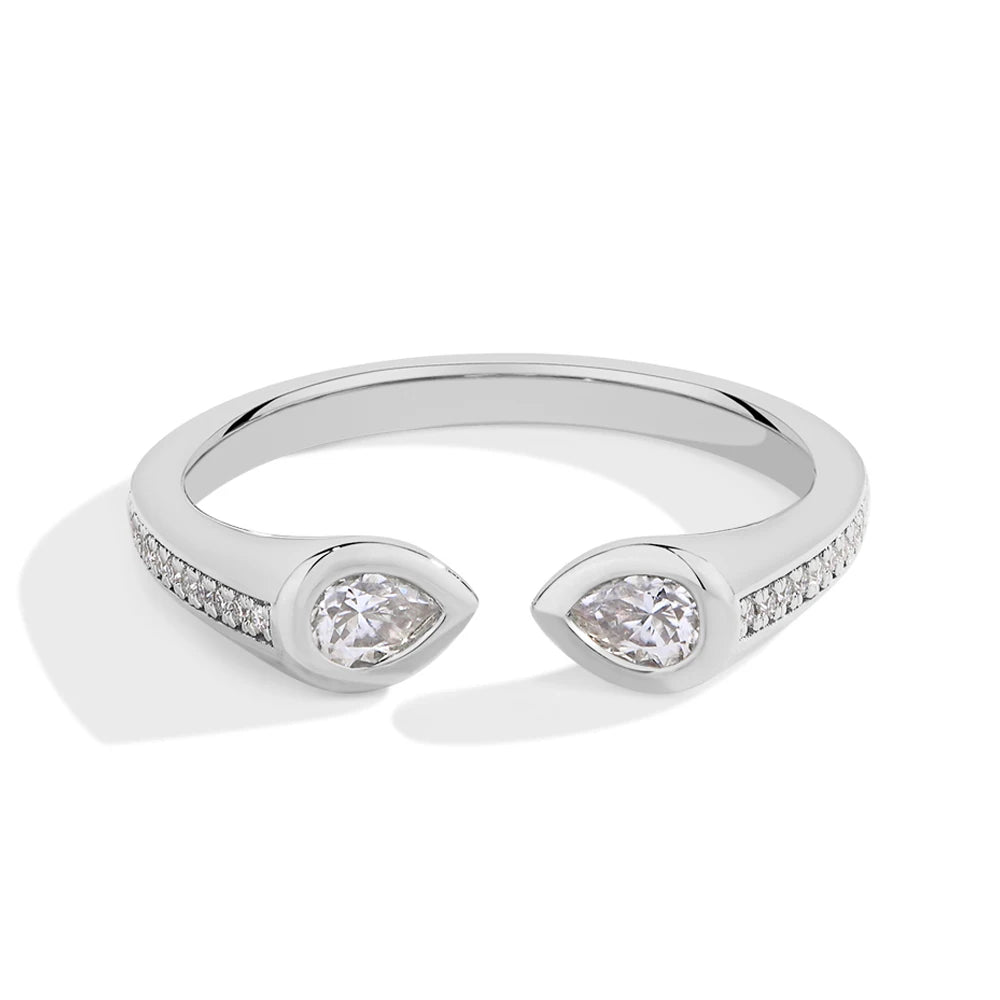 Mintybox Pear Shape Lab Grown Diamond Ring 0.5CT