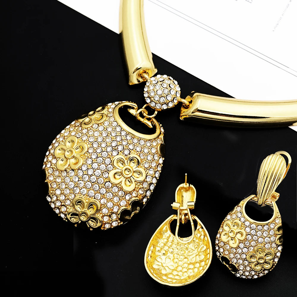 New Necklace And Earrings Set Unique Dubai Fashion