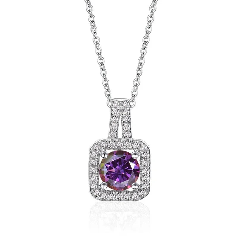 JoyceJelly Real S925 Sterling Silver 1 Carat Moiss