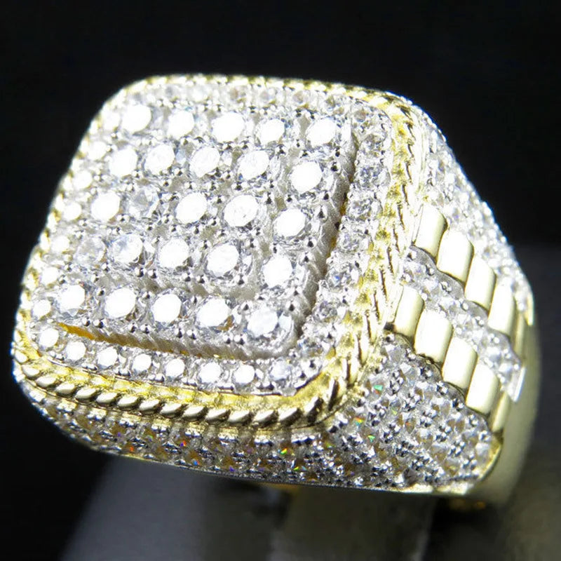 14K Gold Ring for men Natural 2 Carat Diamond with