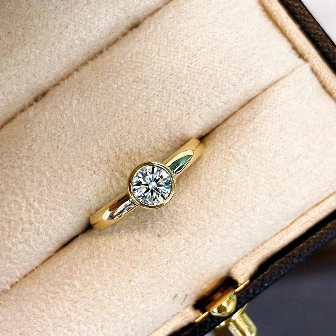 Real 14k Gold Diamond Ring for Women To Join Party