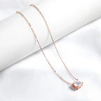 Smyoue 1-5CT Halskette aus Roségold mit Moissanit