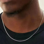 3mm Men's Cuban Chain Necklace Simple Stainless Steel