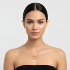 Duoying Zirconia Initial Letters Necklaces Women