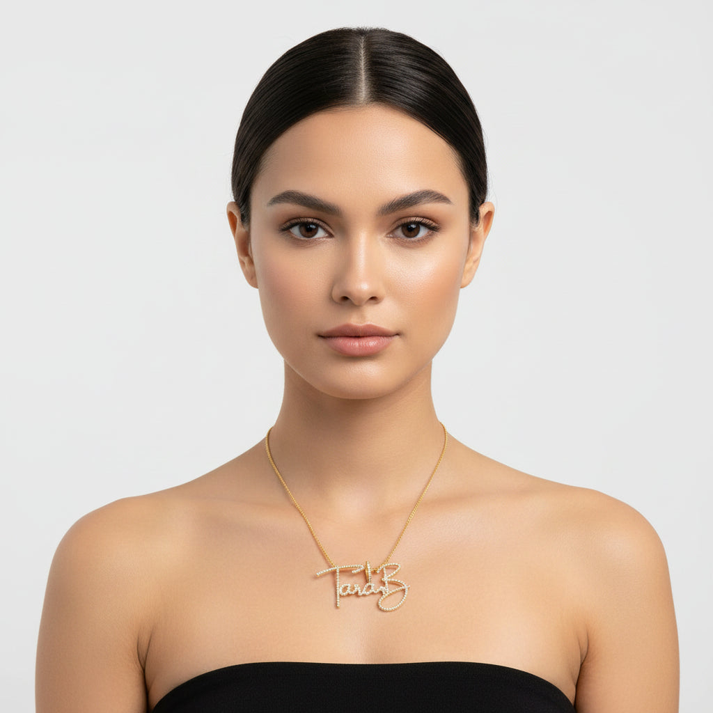 Duoying Zirconia Initial Letters Necklaces Women
