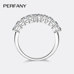 PERFANY 3mm All Moissanite Ring for Women S925 Pure