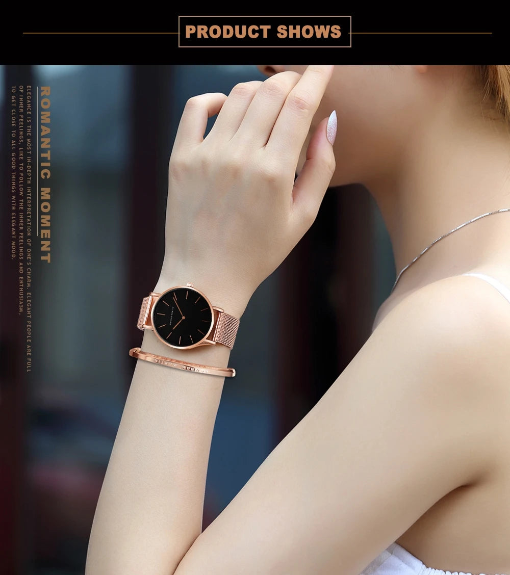 2023 New Women Bracelet Watch 1 Set Japan Quartz
