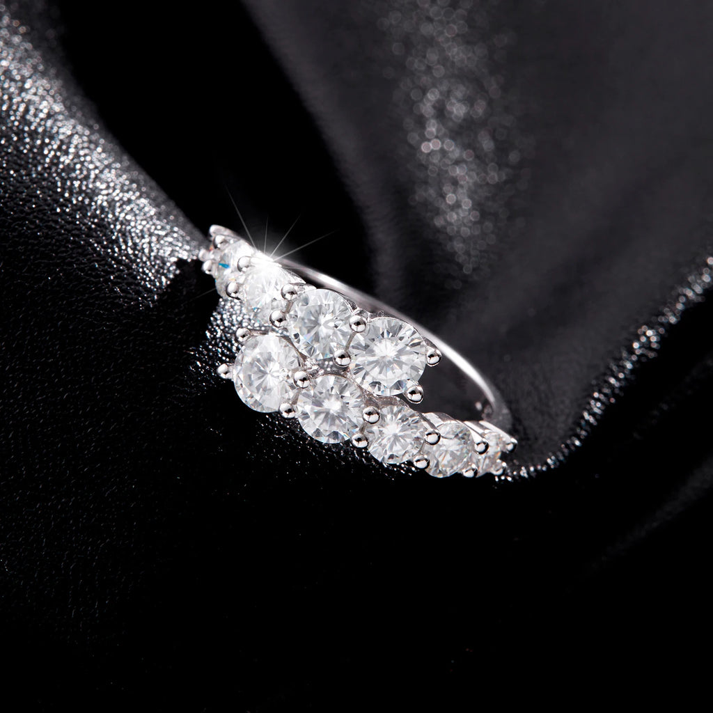 MODIAN 925 Sterling Silver Classic Luxury Round CZ