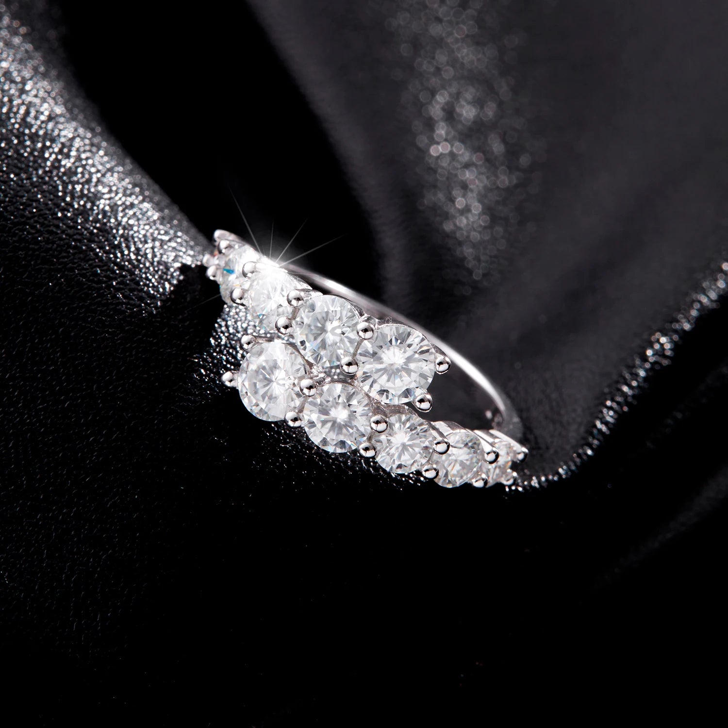 MODIAN 925 Sterling Silver Classic Luxury Round CZ