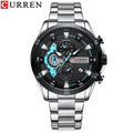 CURREN 8402 Creative Fashion Mens Business Casual - Silver