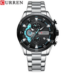 CURREN 8402 Creative Fashion Mens Business Casual - Silver