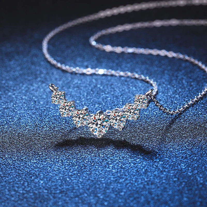 Moissanite Necklace For Woman Wedding Fine Jewely