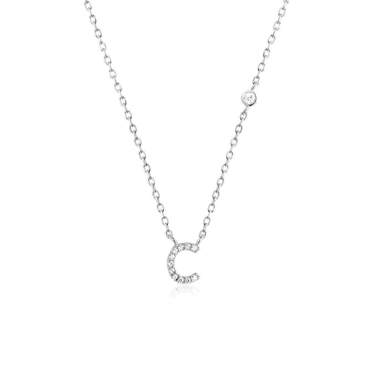 ANDYWEN 925 Sterling Silver Gold Small 26 Letters A- Z - Silver C