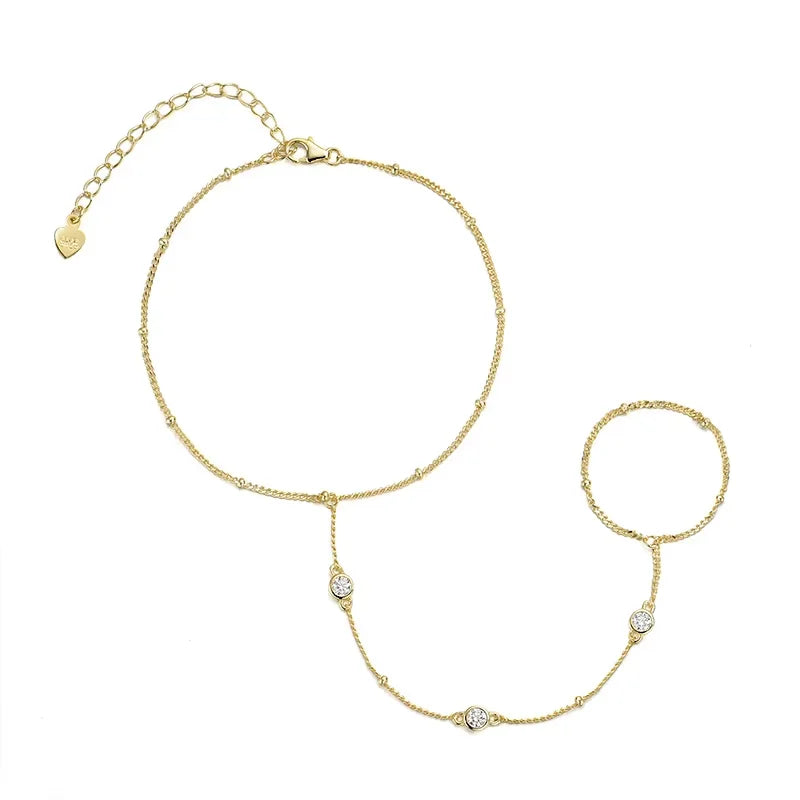 Smyoue 3MM Moissanite Bracelets for Women 14-21cm - gold color