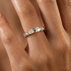 Bxiny 3*4mm Bezel Set Emerald Cut Full Moissanite
