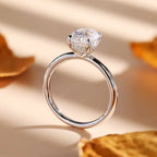 M-JAJA Oval Moissanite Engagement Ring for Women