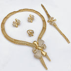 Italien 18 Karat vergoldetes Damenschmuckset Klassisch