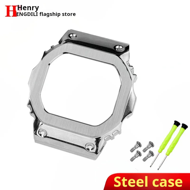 Quick Metal Modified watchband Case Suit For Casio