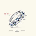 18k Plated 3.6CT All Moissanite Rings for Women 5