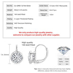 Lnkry 6.5MM/8MM Moissanite Hoop Earring 14k - silver color-8mm