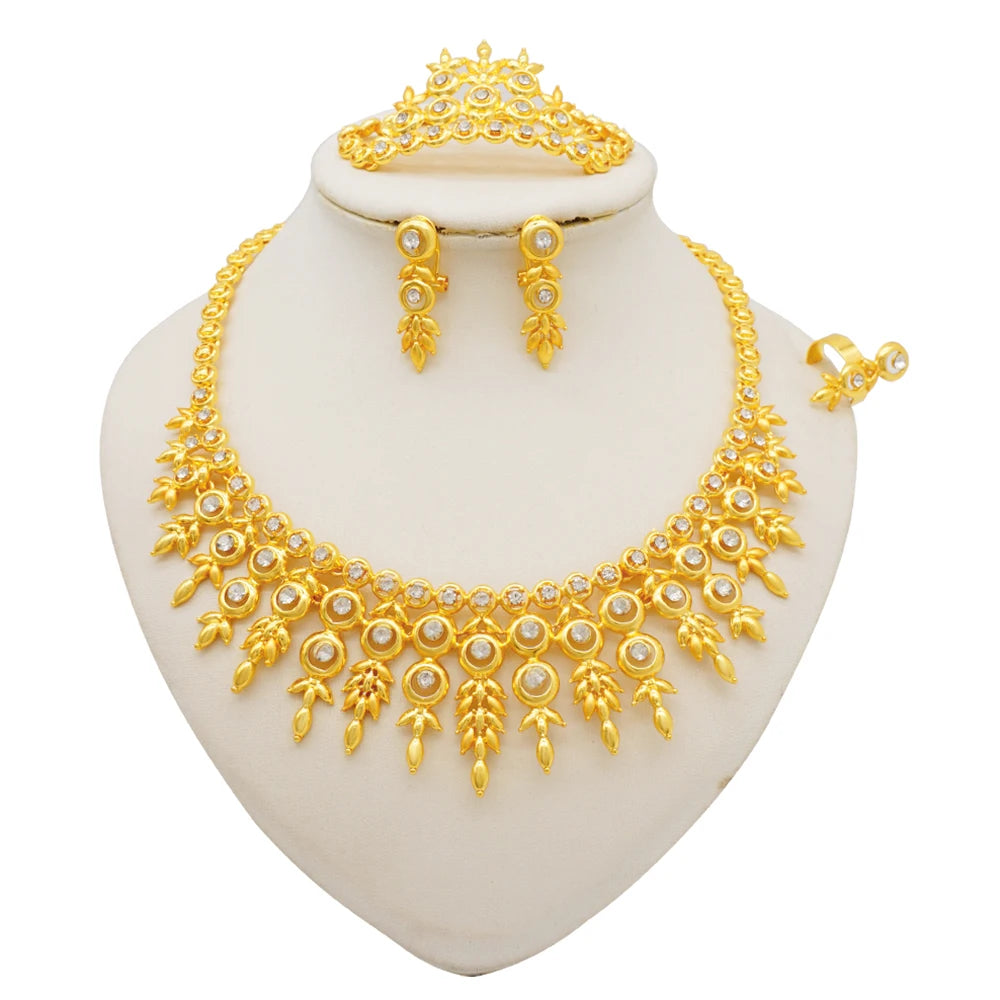 Dubai Women Gold Color Jewelry Sets African Wedding - BJ-1086 -R3