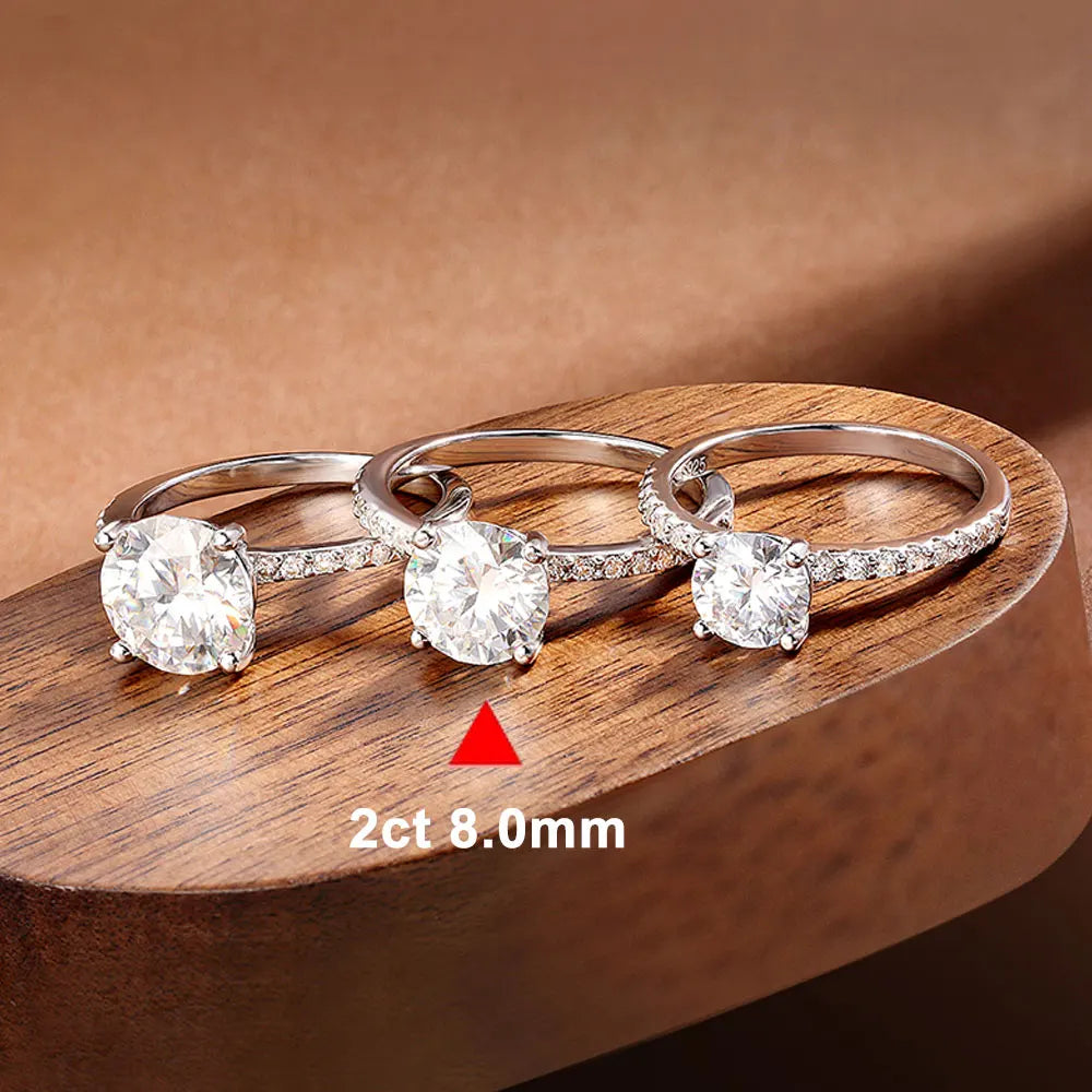 KNOBSPIN D VVS1 1-3ct Round Moissanite Ring 18K White - white gold color / 2ct 8.0mm / 4, white gold color / 2ct 8.0mm / 4.5, white gold color / 2ct 8.0mm / 5, white gold color / 2ct 8.0mm / 5.5, white gold color / 2ct 8.0mm / 6, white gold color / 2ct 8.0mm / 9, white gold color / 2ct 8.0mm / 8.5, white gold color / 2ct 8.0mm / 8, white gold color / 2ct 8.0mm / 7.5, white gold color / 2ct 8.0mm / 7, white gold color / 2ct 8.0mm / 6.5