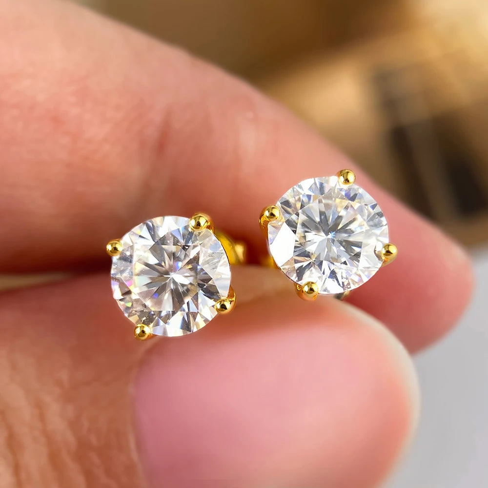 OEVAS Real 0.2CT-3CT D Color Moissanite Four Claws