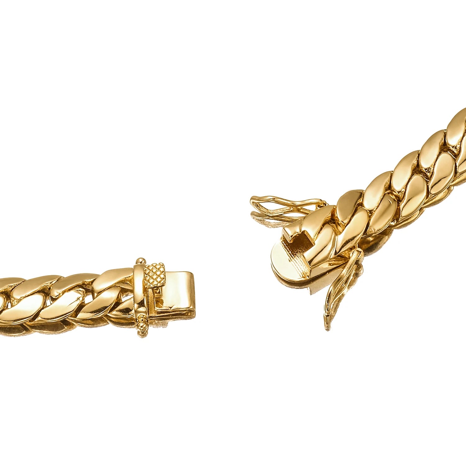 Hip Hop Bling Gold Cuban Link Chain Necklace For Men,