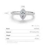 MODIAN Exquisite Luxury Marquise Cut CZ Ring 925
