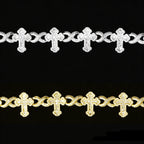 Aokaishen Iced Out Infinity Baguette Cross Link