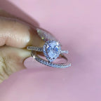 925 Sterling Silver New Women Ring Set Jewelry