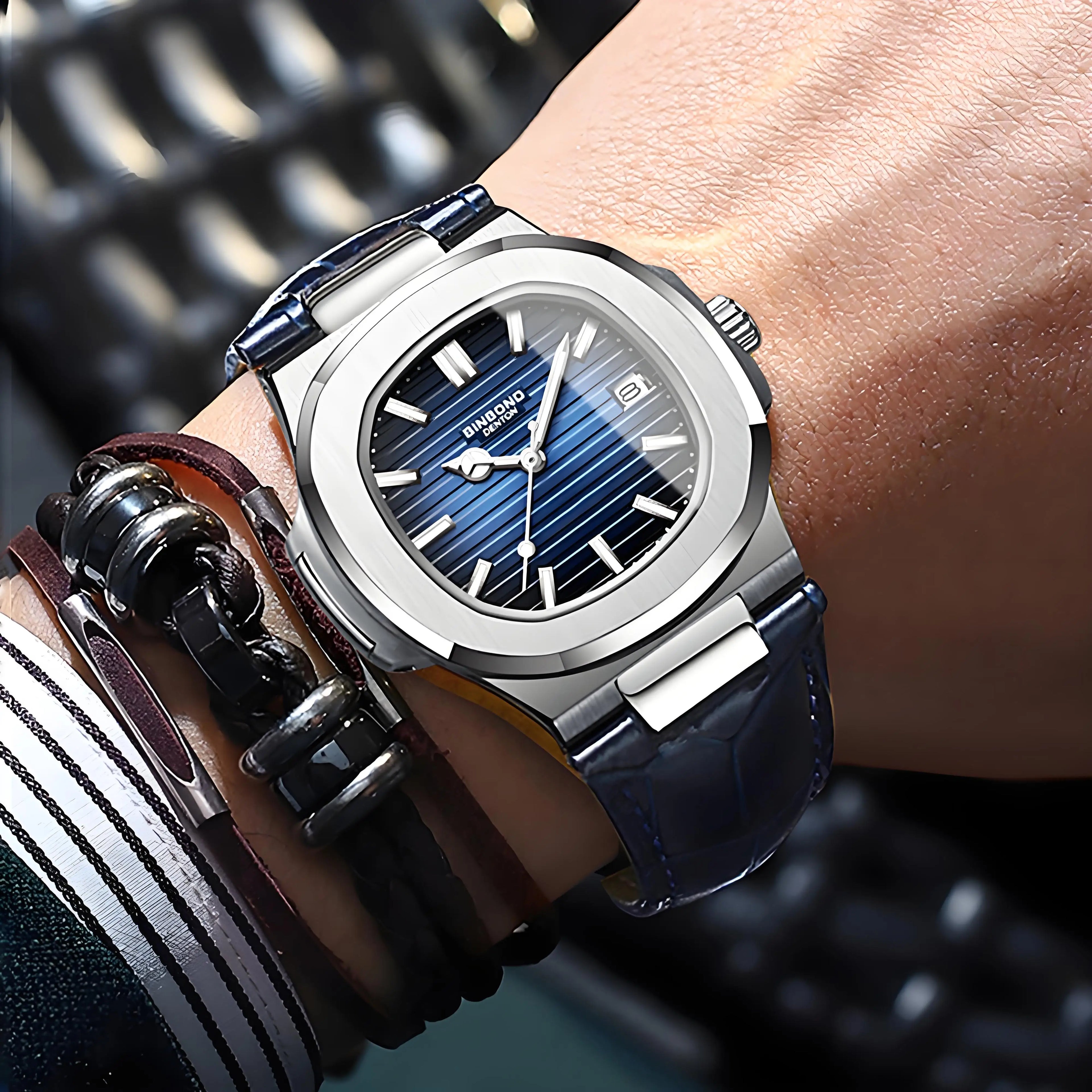 BINBOND precise quartz wristwatches for men luxury