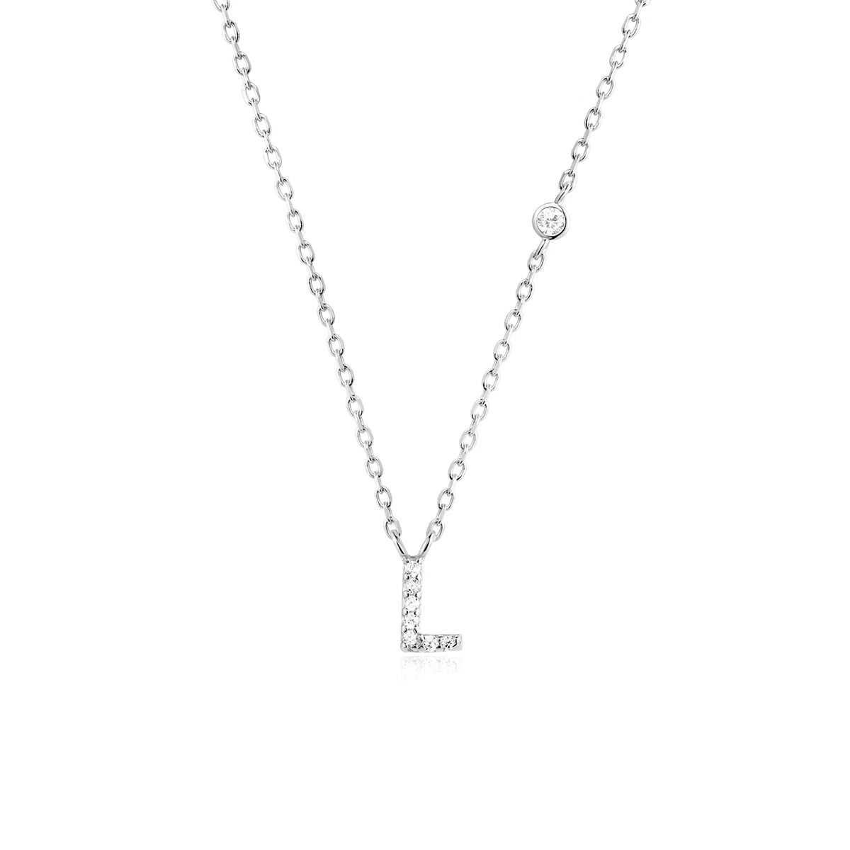 ANDYWEN 925 Sterling Silver Gold Small 26 Letters A- Z - Silver L
