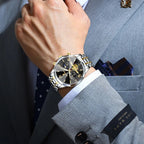 POEDAGAR Luxury Men Clock Waterproof Luminous