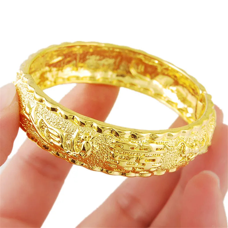 24K Real Gold Bracelet Hi Word Gold Bracelet Plating