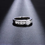 Bague moissanite pour homme couleur D en argent s925 coupe ronde