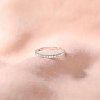 Lnngy Zertifizierter 2MM Moissanit Halber Ewigkeitsring