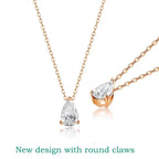 Smyoue Certified 1CT 2CT Pear Cut D VVS1 Moissanite - new rose gold color / 5CT, new rose gold color / 4CT, new rose gold color / 3CT, new rose gold color / 2CT, new rose gold color / 1CT