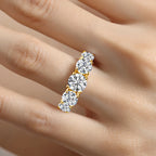 18k Plated 3.8CTW Genuine Moissanite Rings for
