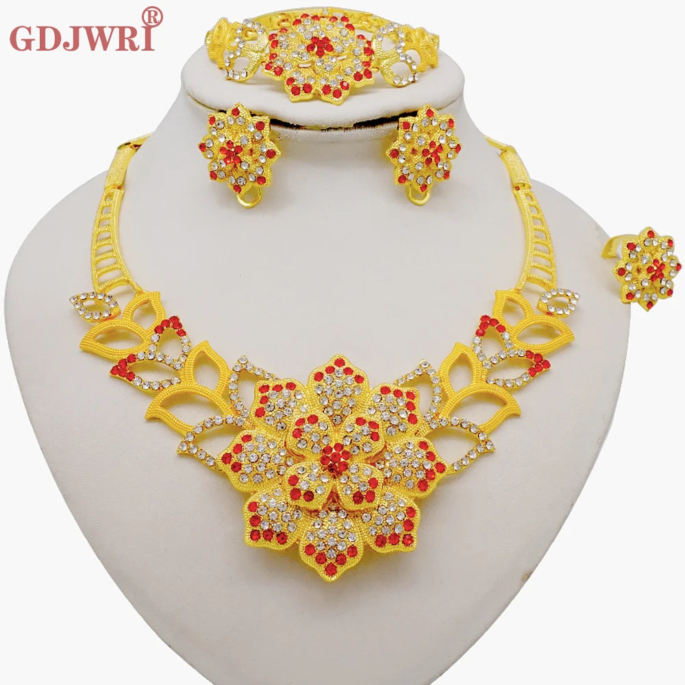Dubai Women Gold Color Jewelry Sets African Wedding - BJ-944-1-LS1-4