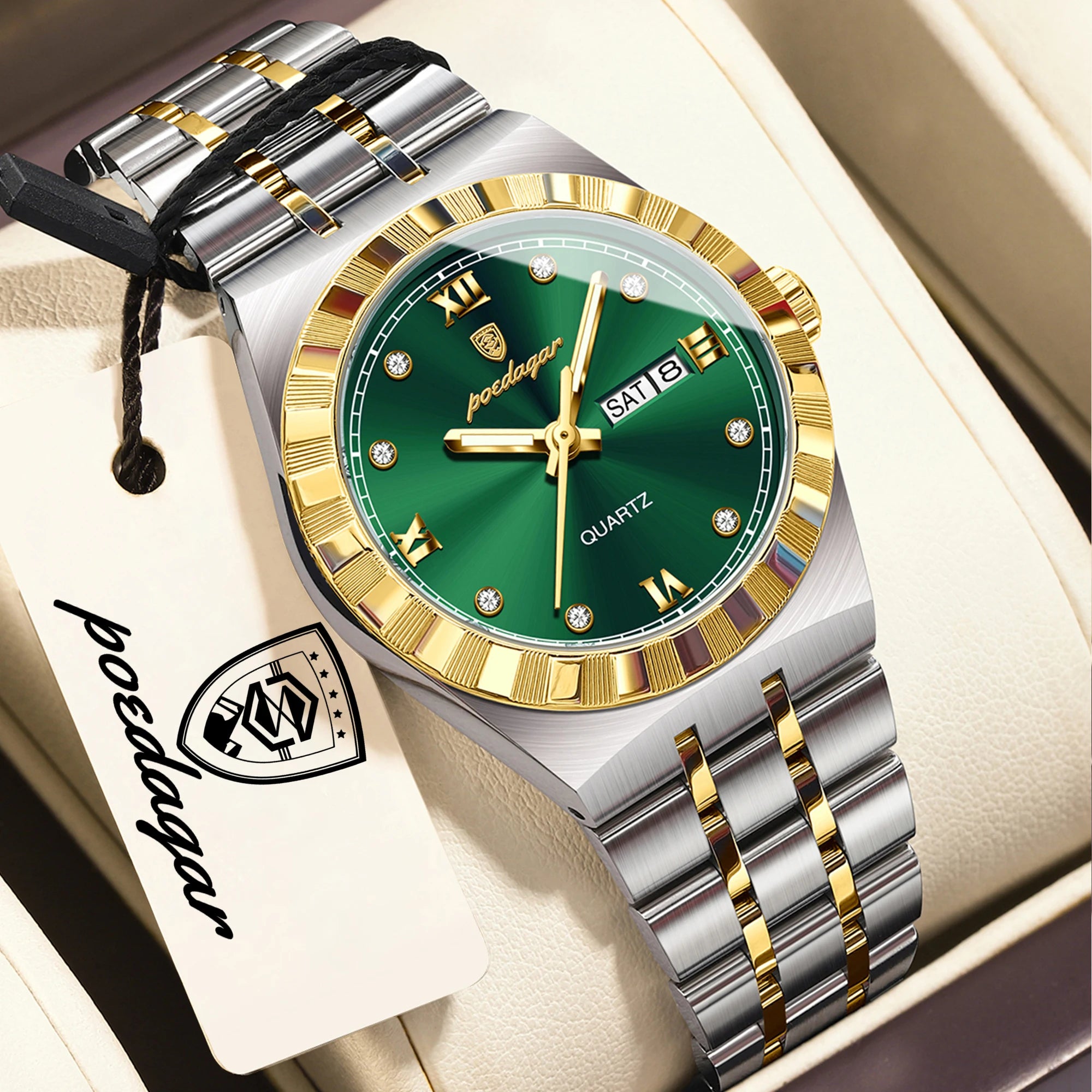 Poedagar Casual Ladies Watch Luminous Waterproof