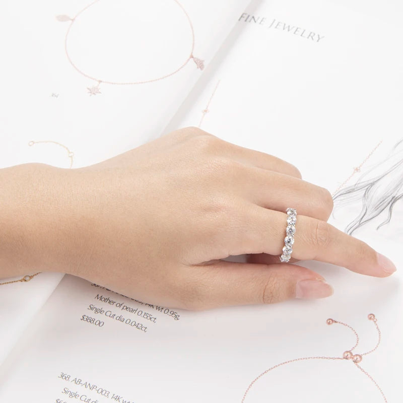 Rrjzz 4MM Full Moissanite Wedding Eternity