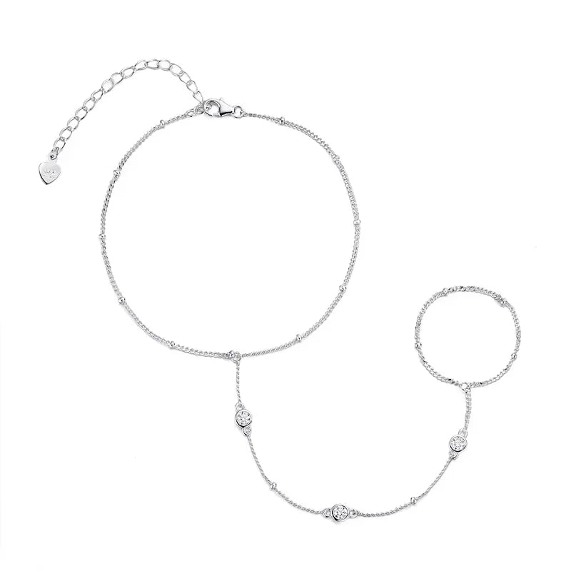 Smyoue 3MM Moissanite Bracelets for Women 14-21cm - siver color
