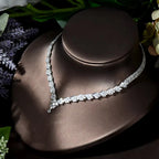 Hot Selling 4pcs Necklace and Earrings Set AAA Cubic