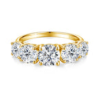 18k Plated 3.8CTW Genuine Moissanite Rings for