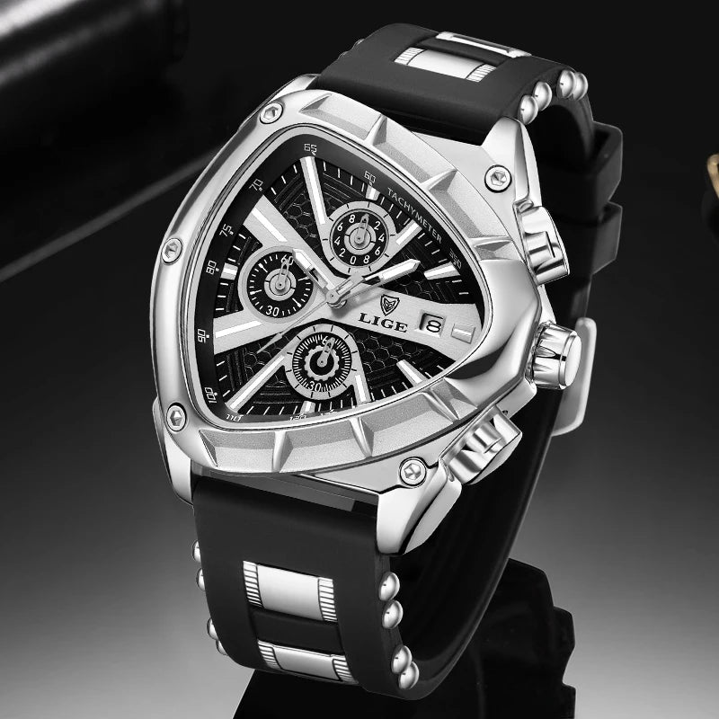 Lige Watch for Men Chronograph Casual Fashion.