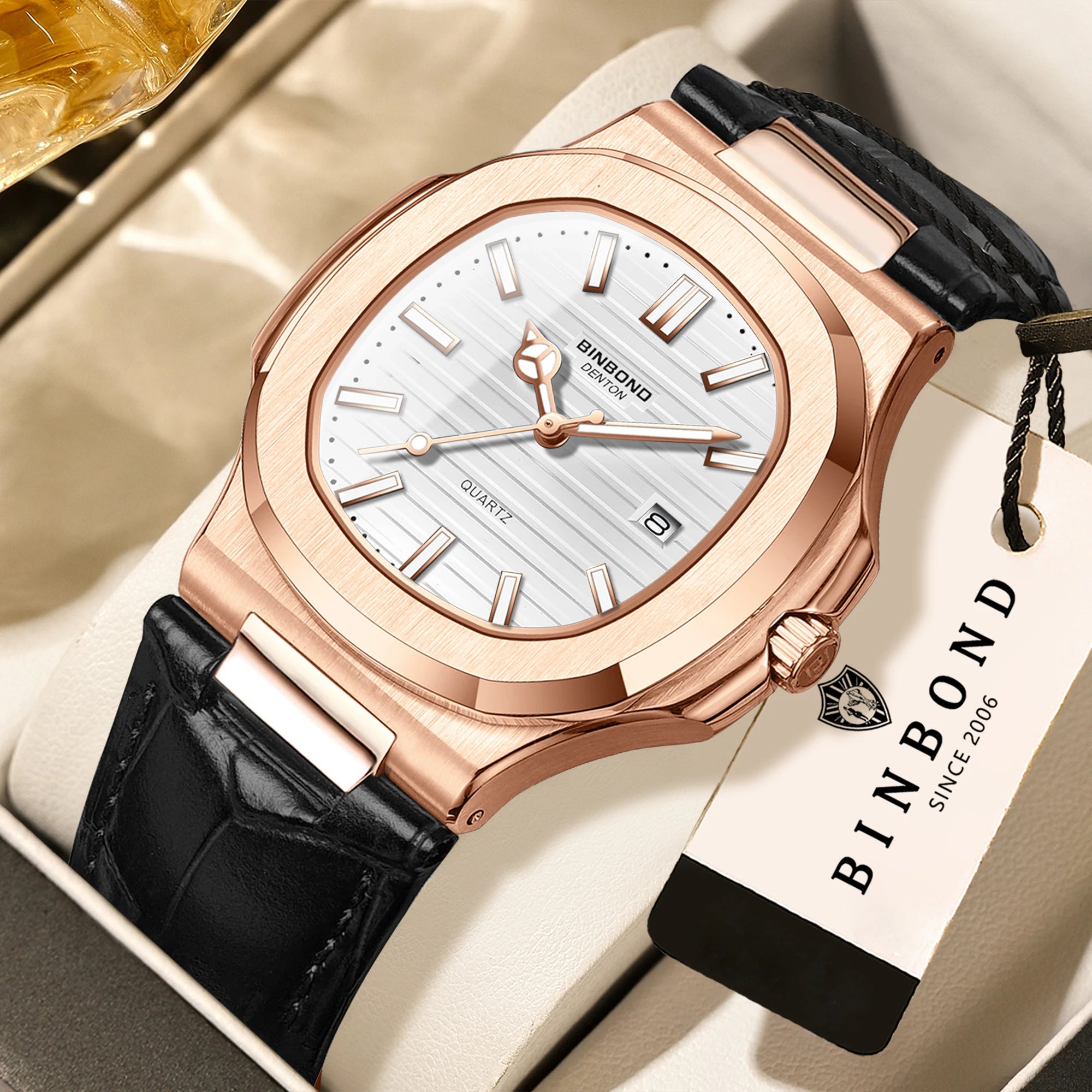 BINBOND precise quartz wristwatches for men luxury - 7