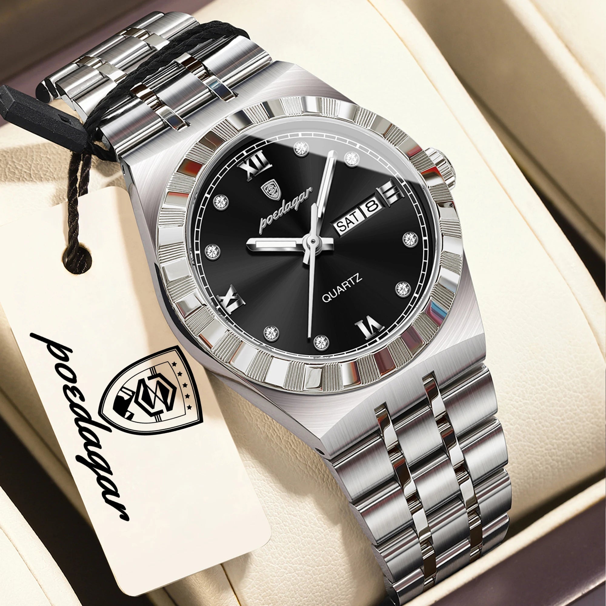 Poedagar Casual Ladies Watch Luminous Waterproof